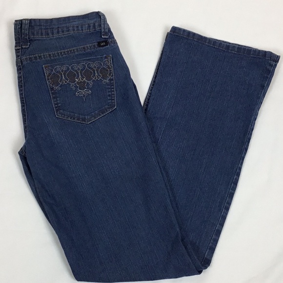 L.e.i Chelsea Low Rise Blue Jeans Size Jr. 7 - Picture 2 of 7